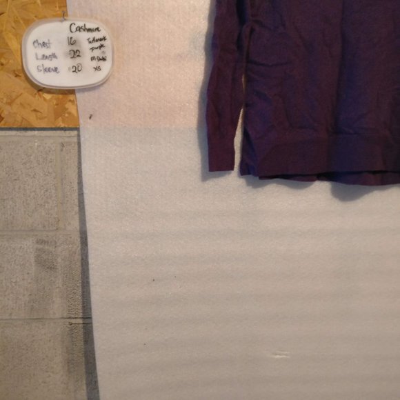 Turtleneck Cashmere Wool blend ribbed knit sweater, purple turtleneck sweater XS - Picture 6 of 9